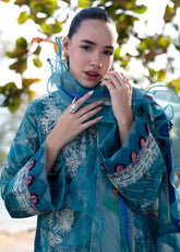 Printkari By AJR Couture Embroidered Lawn 3 Piece Unstitched Suit AJR25PL AJR-10-GLORY